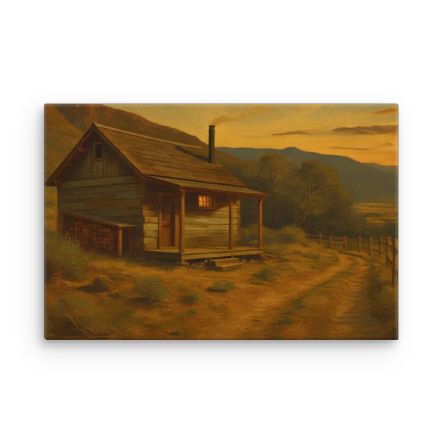 Door Facing the Road — The Last Ride canvas print