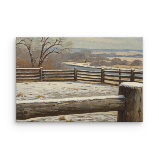First Snow at the Davis Place — Marshal’s Last Ride canvas print