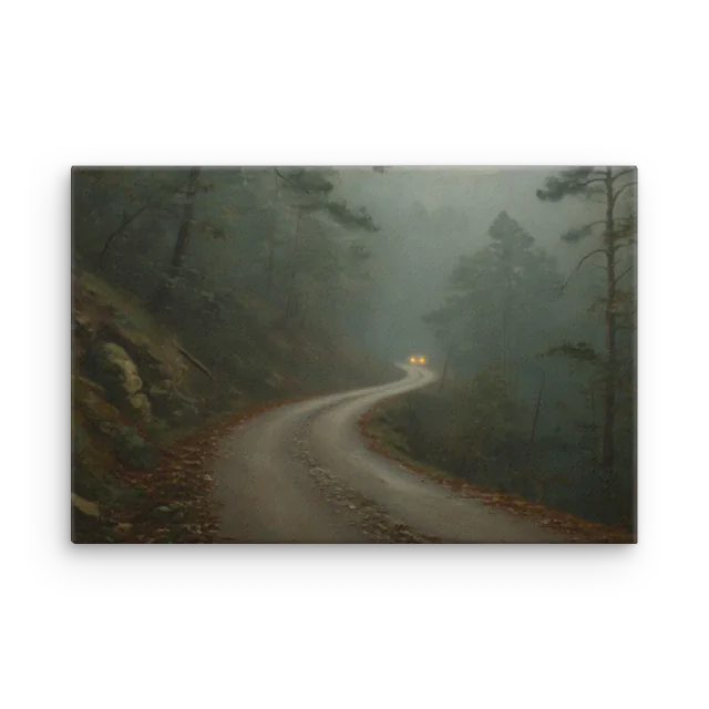 Mountain Road in Low Fog — The Cut canvas print