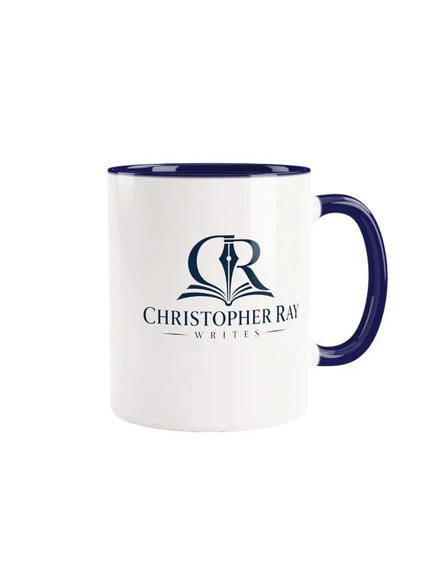 Navy Two-Sided Logo Mug product mockup