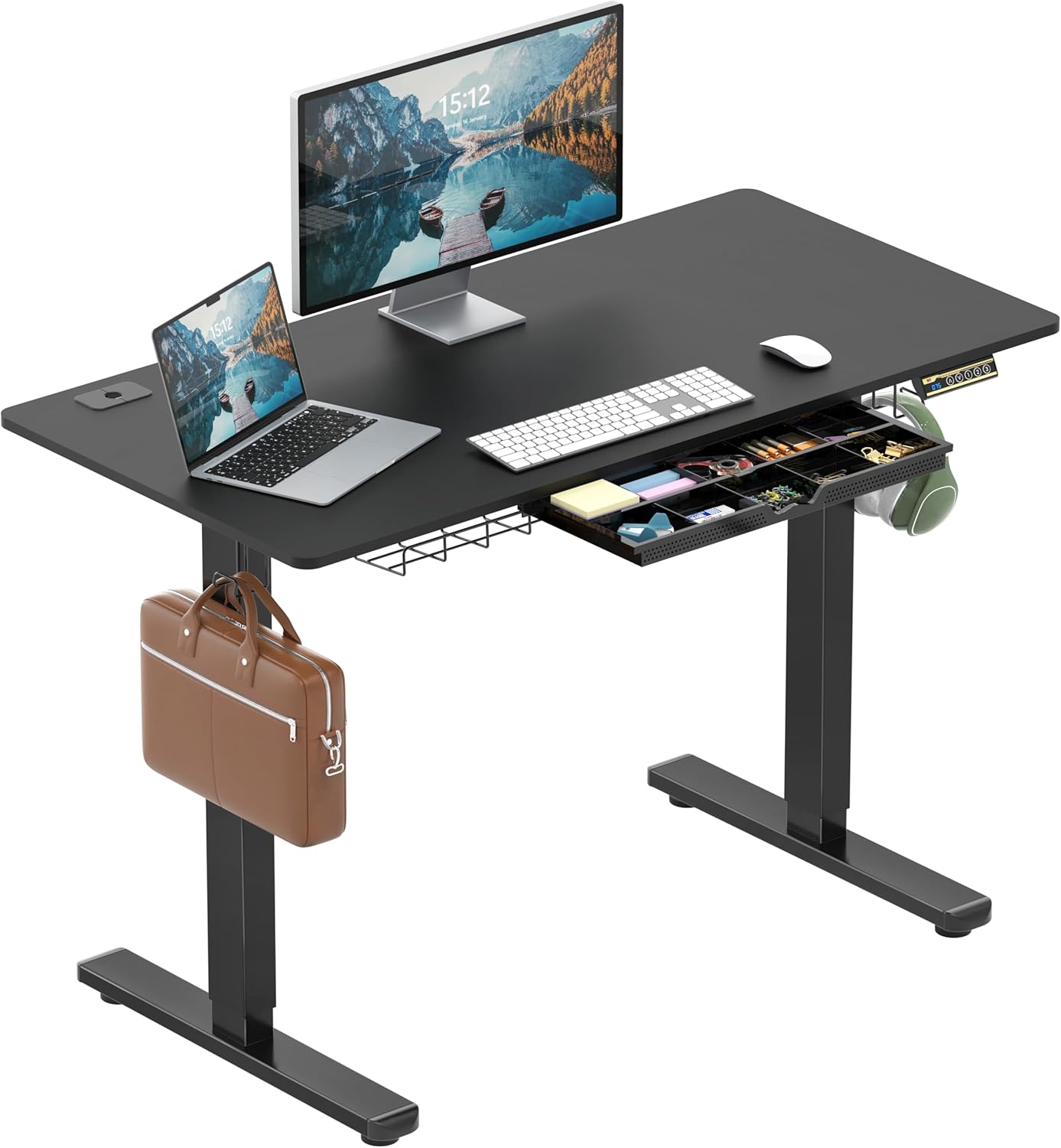 SHW 48-Inch Electric Height Adjustable Standing Desk